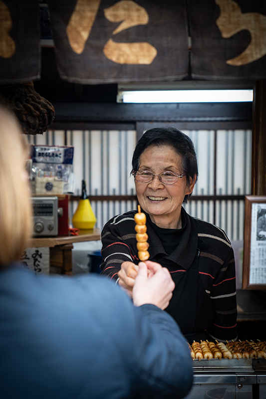 Japanese street food of Hida Takayama - Hida beef specials