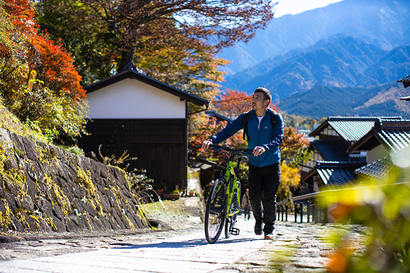 Cyclists can also ride the trail