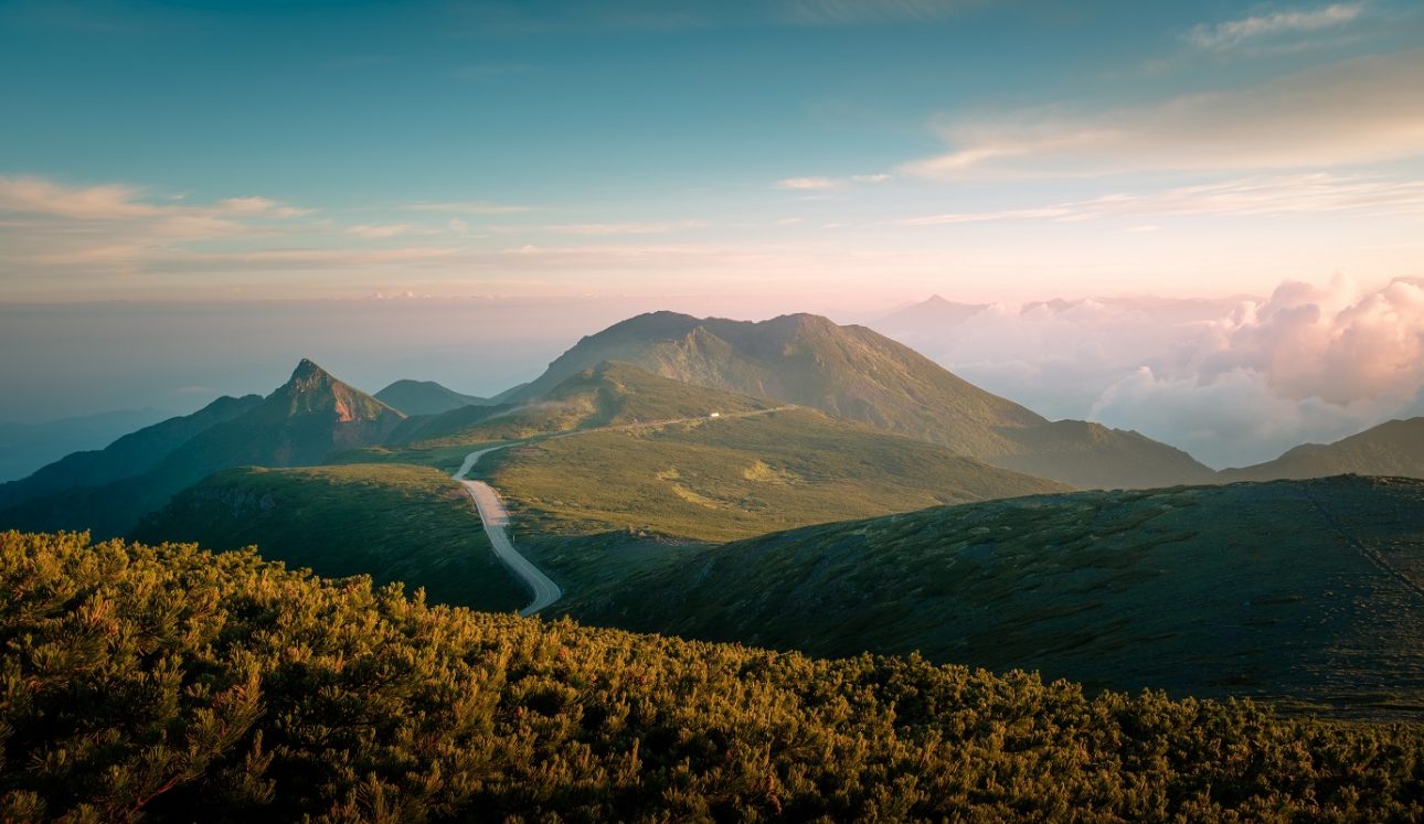 Paesaggio montano giapponese